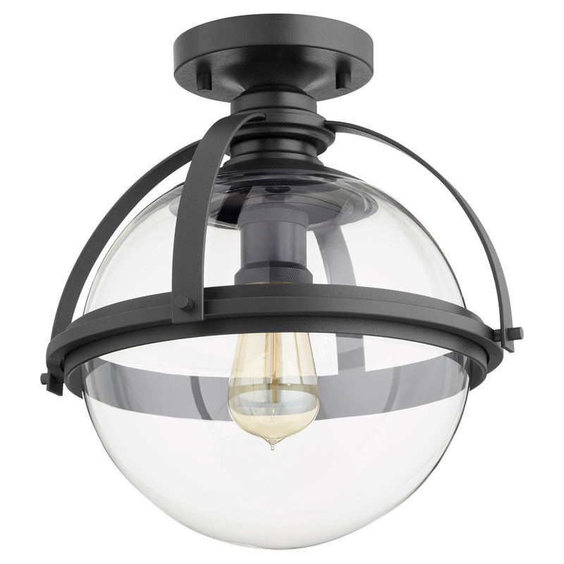 Quorum 38-13-69 One Light Ceiling Mount, Black Finish - LightingWellCo