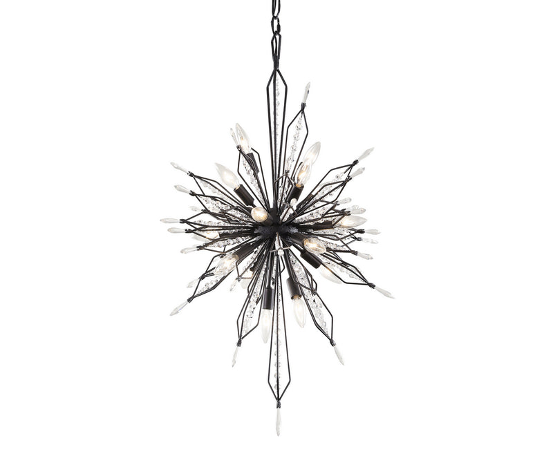 Varaluz 311F16CB 16 Light Foyer Pendant, Carbon Finish - LightingWellCo