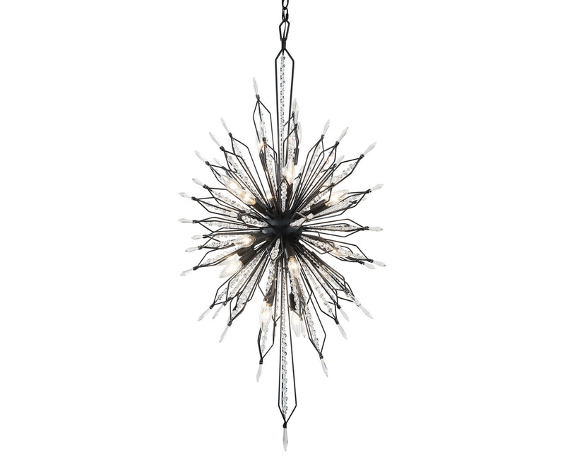 Varaluz 311F20CB 20 Light Foyer Pendant, Carbon Finish - LightingWellCo