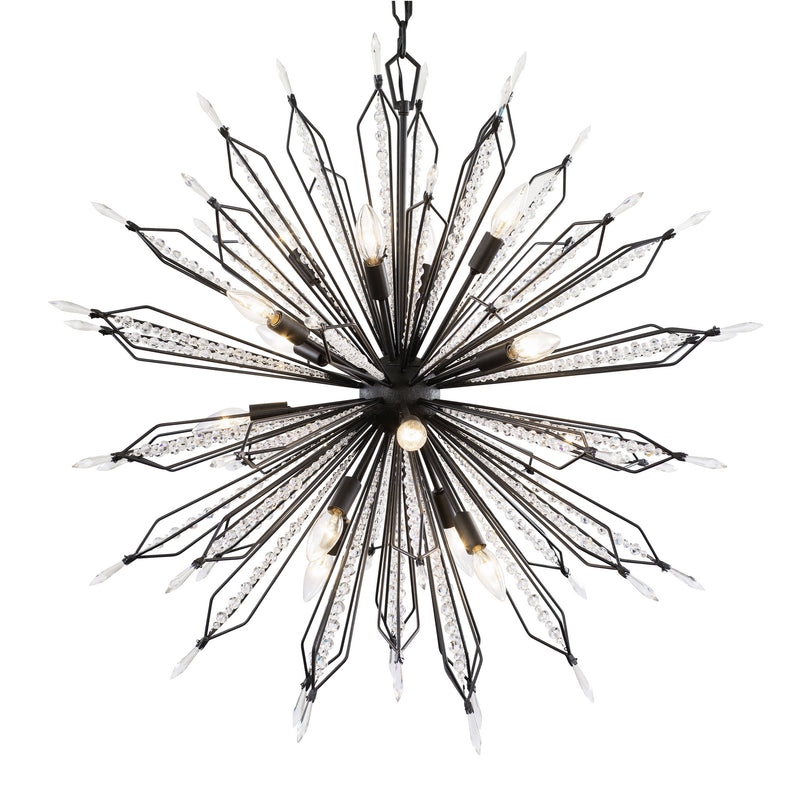 Varaluz 311P16CB 16 Light Pendant, Carbon Finish - LightingWellCo