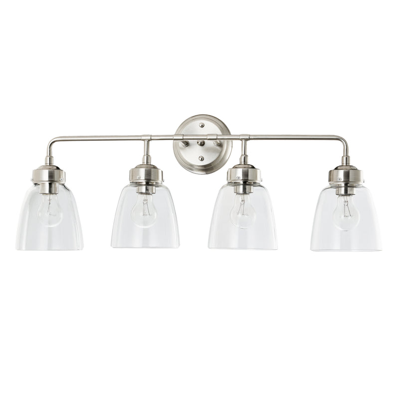 Varaluz 341B04SN Four Light Bath, Satin Nickel Finish - LightingWellCo