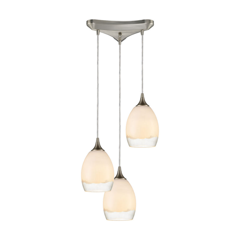 ELK Home 85214/3 Three Light Pendant, Satin Nickel Finish - At LightingWellCo