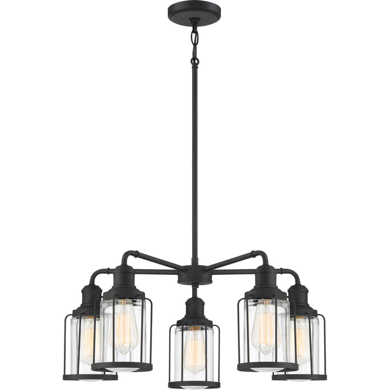 Quoizel LUD5026EK Five Light Chandelier, Earth Black Finish - LightingWellCo