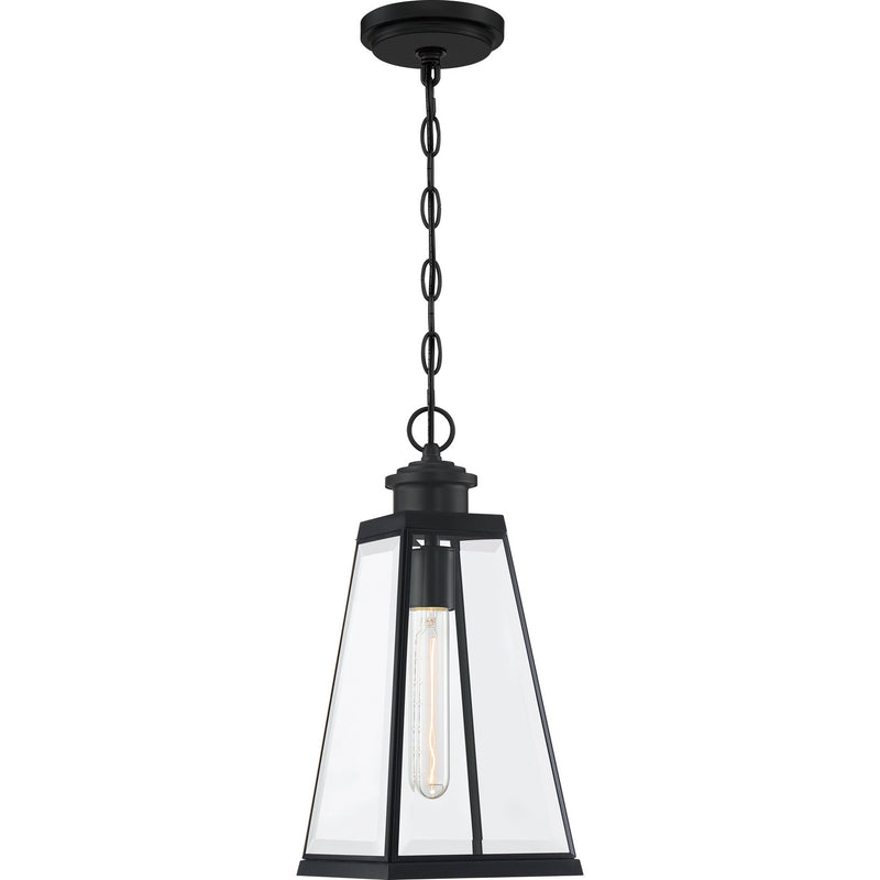 Quoizel PAX1907MBK One Light Outdoor Hanging Lantern, Matte Black Finish - LightingWellCo