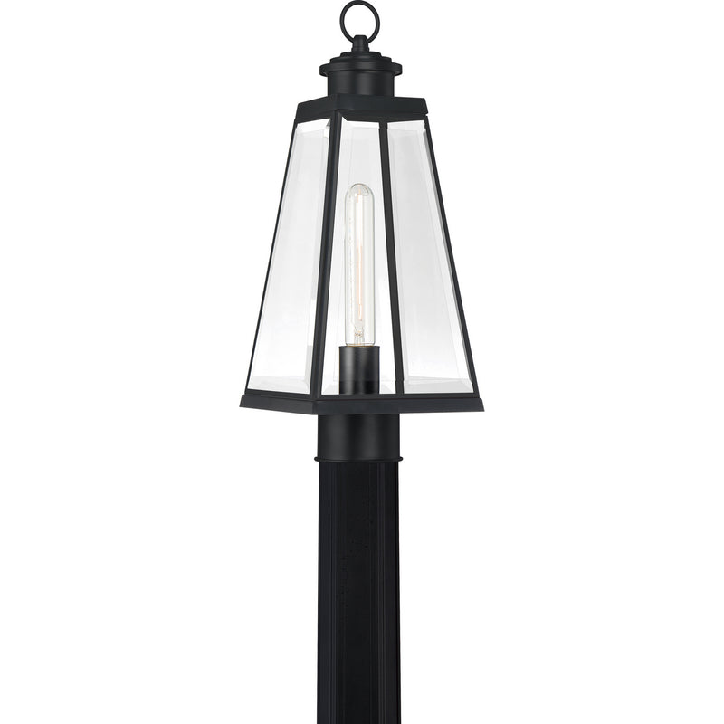 Quoizel PAX9007MBK One Light Outdoor Post Mount, Matte Black Finish - LightingWellCo