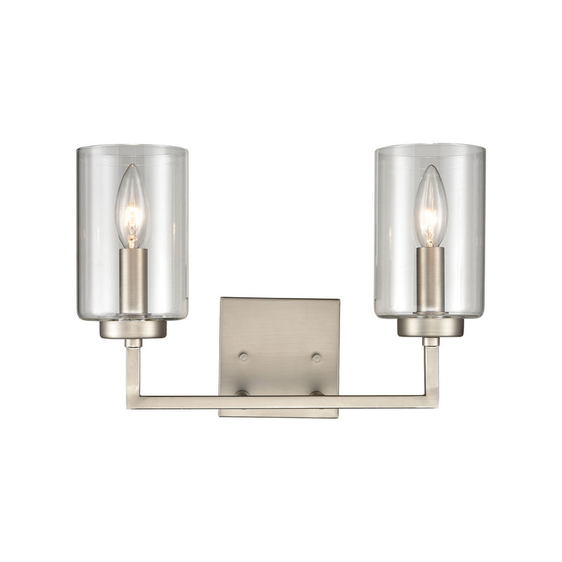 ELK Home CN240122 Two Light Bath Bar, Brushed Nickel Finish - At LightingWellCo