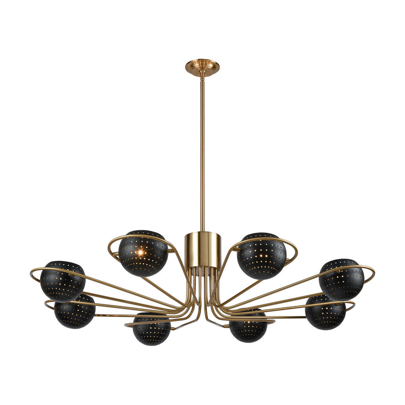 ELK Home D3875 Eight Light Chandelier, Aged Brass Finish-LightingWellCo