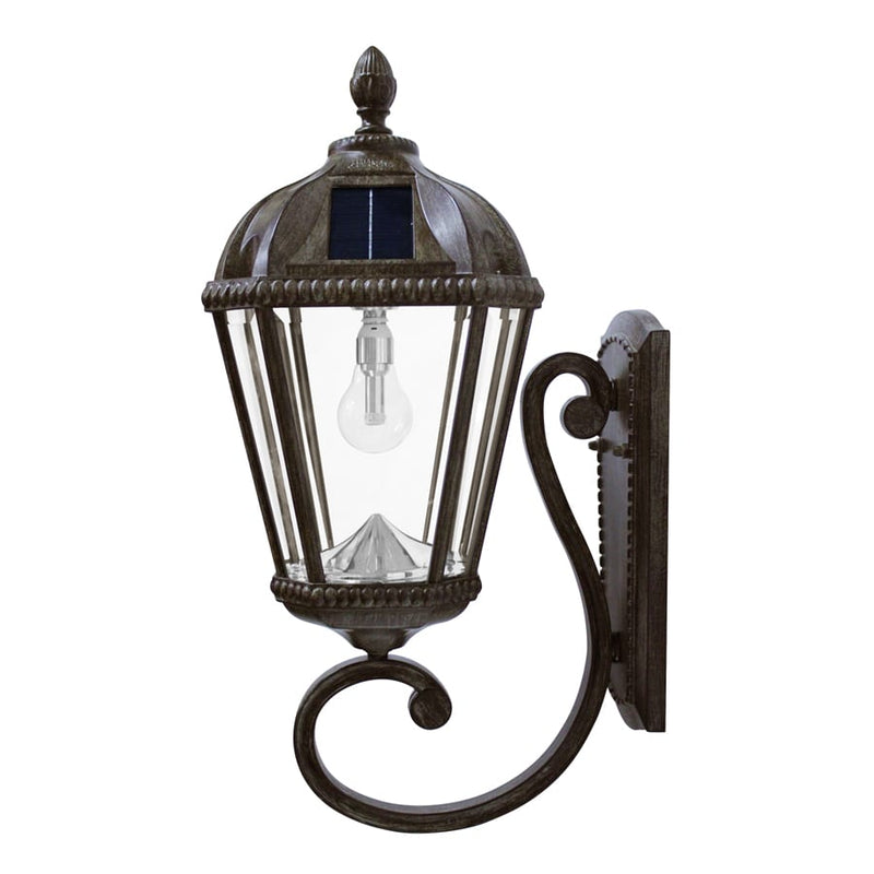 Gama Sonic GS-98B-W-BLK Royal Bulb Solar Light - Wall Mount - Black - LightingWellCo