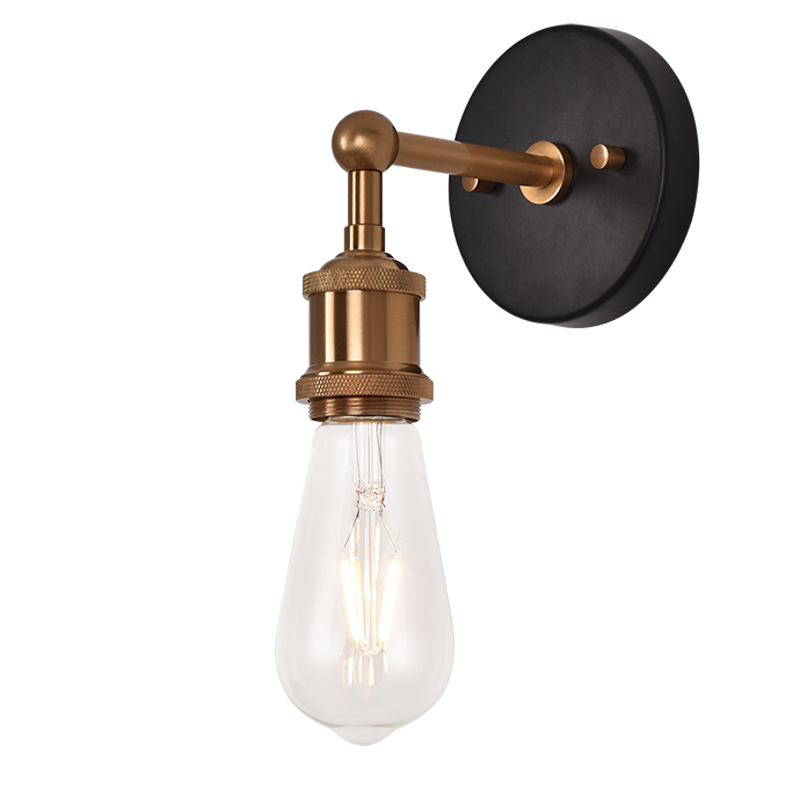 Matteo Lighting W46100AG One Light Wall Sconce, Aged Gold Brass Finish - LightingWellCo