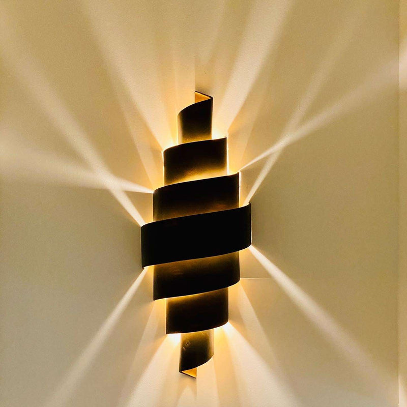 Currey and Company 5000-0112 Two Light Wall Sconce, French Black/Painted Gold Finish - LightingWellCo