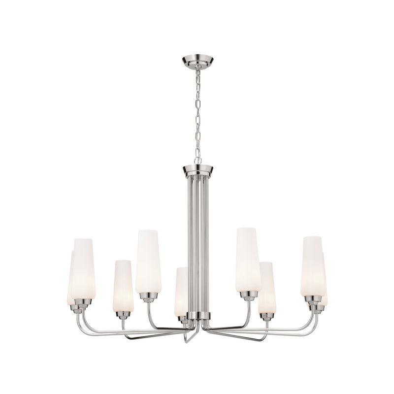 Kichler 52481PN Nine Light Chandelier, Polished Nickel Finish-LightingWellCo