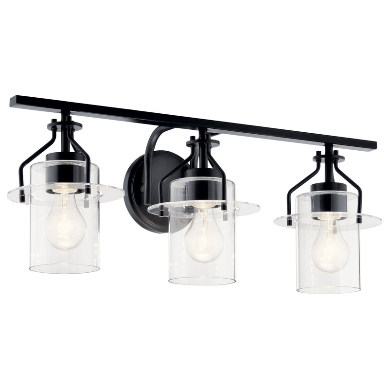 Kichler 55079BK Three Light Bath, Black Finish-LightingWellCo