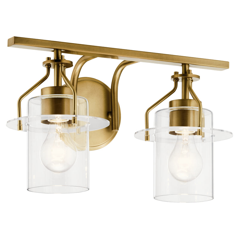 Kichler 55078NBR Two Light Bath, Brushed Brass Finish-LightingWellCo