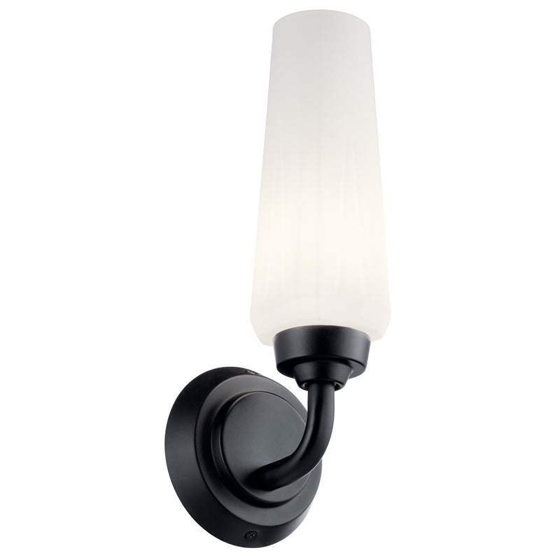 Kichler 55073BK One Light Wall Sconce, Black Finish-LightingWellCo