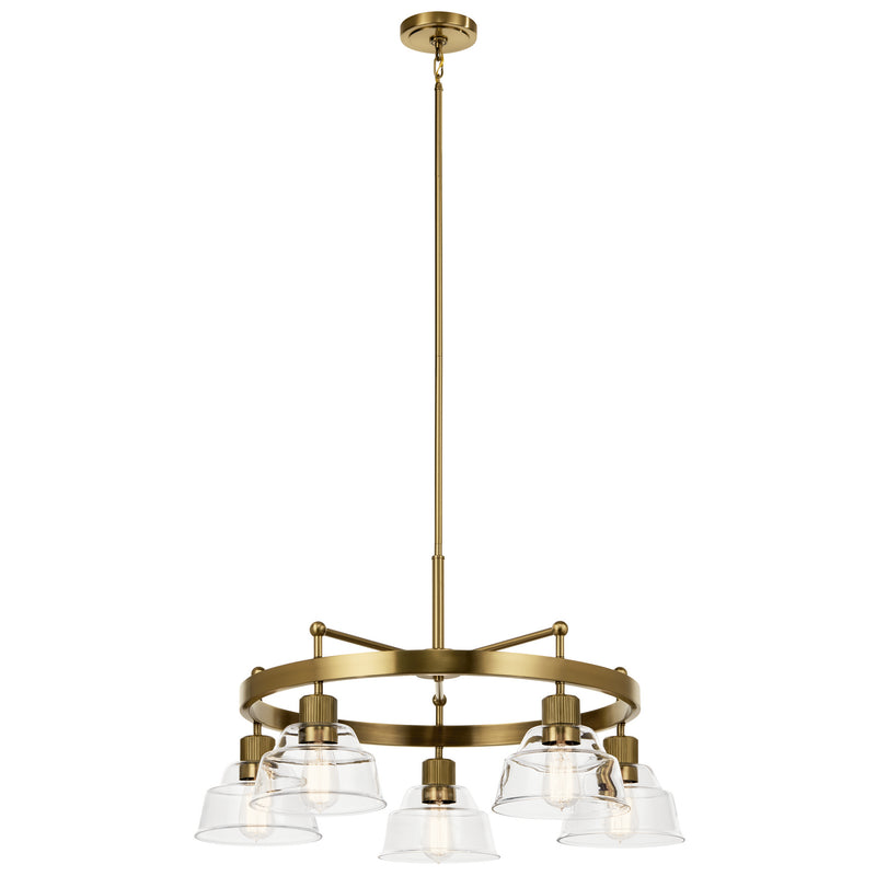 Kichler 52403BNB Five Light Chandelier, Brushed Brass Finish-LightingWellCo