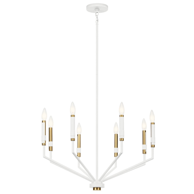 Kichler 52349WH Eight Light Chandelier, White Finish-LightingWellCo